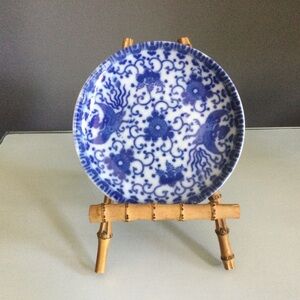 Blue & White Flying Phoenix Dish